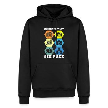 Photography Camera Lens Retro - Männer Premium Bio Hoodie - Schwarz - Vorne - Nico (187cm)