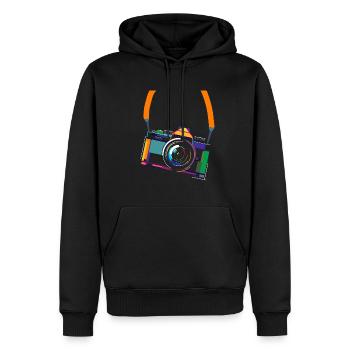 Photography Camera Lens Retro - Männer Premium Bio Hoodie - Schwarz - Vorne - Nico (187cm)