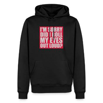 Roll My Eyes Out - Männer Premium Bio Hoodie - Schwarz - Vorne - Nico (187cm)