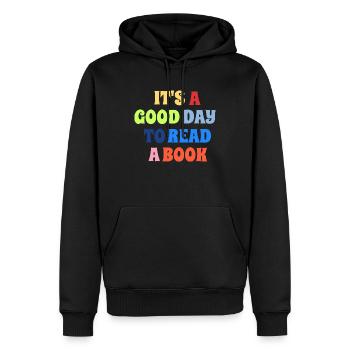 Schule Schüler Lehrer Lesen Geschenkidee - Männer Premium Bio Hoodie - Schwarz - Vorne - Nico (187cm)