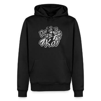 Ne soyez pas si Koi - Sweat à capuche Premium bio Homme - noir - Devant - Nico (187cm)