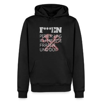 Fräsen Handwerker Provokanter Spruch lustig - Männer Premium Bio Hoodie - Schwarz - Vorne - Nico (187cm)