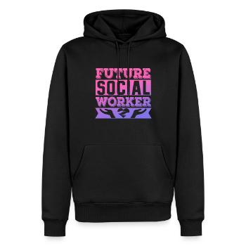 School Social Work Month Hands - Men’s Premium Organic Hoodie - black - Front - Nico (187cm)