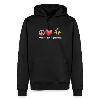 School Social Work Month Piece - Männer Premium Bio Hoodie - Schwarz - Vorne - Nico (187cm)