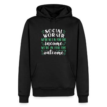 School Social Work Month Social - Männer Premium Bio Hoodie - Schwarz - Vorne - Nico (187cm)