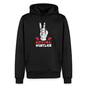 School Social Work Month Hand - Men’s Premium Organic Hoodie - black - Front - Nico (187cm)