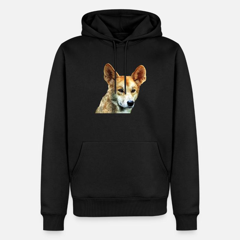 Dingo - Männer Premium Bio Hoodie - Schwarz