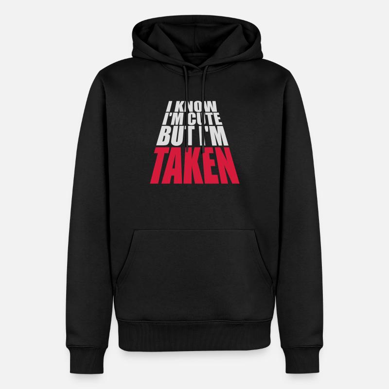 citation mignonne mais prise - Sweat à capuche Premium bio Homme - noir