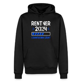 Rentner 2024 Countdown Läuft Rente 2024 - Männer Premium Bio Hoodie - Schwarz - Vorne - Nico (187cm)