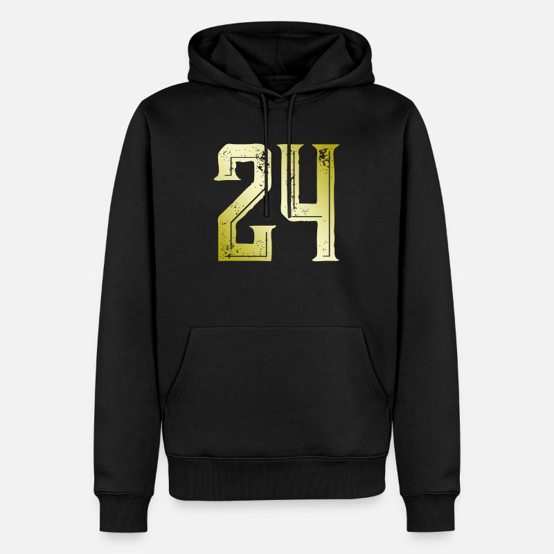 Symbole numérique 24 - Sweat à capuche Premium bio Homme - noir