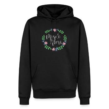 merde alors - humour - Sweat à capuche Premium bio Homme - noir - Devant - Nico (187cm)