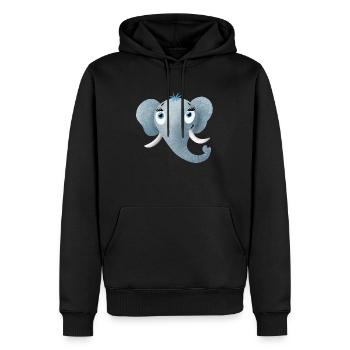 Trompe d’éléphant - Sweat à capuche Premium bio Homme - noir - Devant - Nico (187cm)
