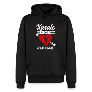 Karate Black Belt Gi Uniform - Männer Premium Bio Hoodie - Schwarz - Vorne - Nico (187cm)