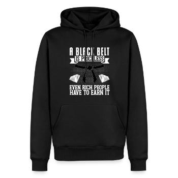 Karate Belt Gi Uniform A Black - Männer Premium Bio Hoodie - Schwarz - Vorne - Nico (187cm)