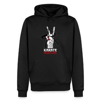 Karate Black Belt Gi Uniform - Männer Premium Bio Hoodie - Schwarz - Vorne - Nico (187cm)