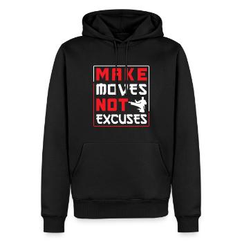 Karate Black Belt Gi Uniform Makes - Männer Premium Bio Hoodie - Schwarz - Vorne - Nico (187cm)