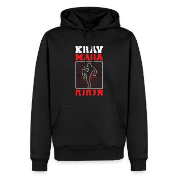 Krav Maga Apparel Israélien Self - Sweat à capuche Premium bio Homme - noir - Devant - Nico (187cm)