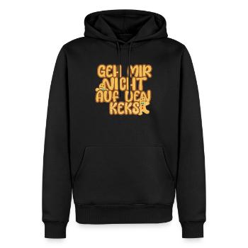 Geh mir nicht auf den Keks - Plätzchen Lebkuchen - Männer Premium Bio Hoodie - Schwarz - Vorne - Nico (187cm)