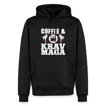 Krav Maga Apparel Israeli Self - Men’s Premium Organic Hoodie - black - Front - Nico (187cm)