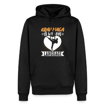 Krav Maga Apparel Israeli Self - Men’s Premium Organic Hoodie - black - Front - Nico (187cm)