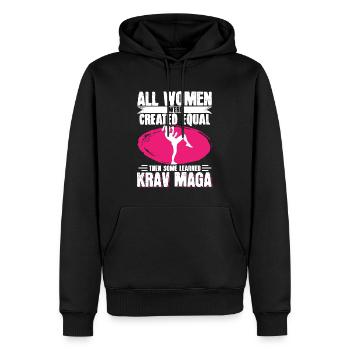 Krav Maga Apparel Israeli Self - Men’s Premium Organic Hoodie - black - Front - Nico (187cm)
