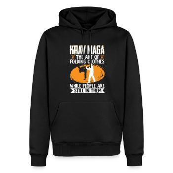Krav Maga Apparel Israélien Self - Sweat à capuche Premium bio Homme - noir - Devant - Nico (187cm)