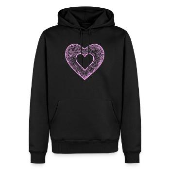 Herz Symbol Liebe süß Herzen rosa Zeichnung 12 - Männer Premium Bio Hoodie - Schwarz - Vorne - Nico (187cm)