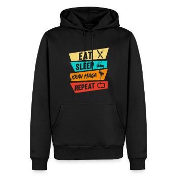 Krav Maga Apparel Israeli Self - Men’s Premium Organic Hoodie - black - Front - Nico (187cm)