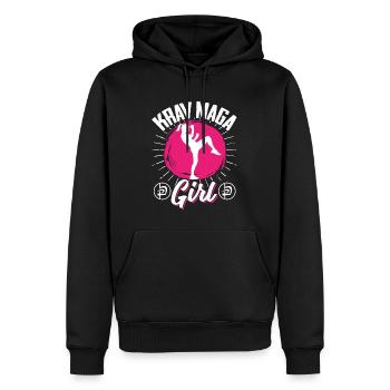 Krav Maga Apparel Israeli Self - Men’s Premium Organic Hoodie - black - Front - Nico (187cm)