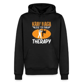 Krav Maga Apparel Israélien Self - Sweat à capuche Premium bio Homme - noir - Devant - Nico (187cm)