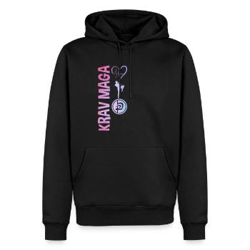 Krav Maga Apparel Israeli Self - Männer Premium Bio Hoodie - Schwarz - Vorne - Nico (187cm)