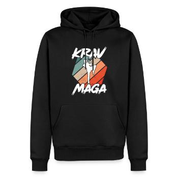 Krav Maga Apparel Israélien Self - Sweat à capuche Premium bio Homme - noir - Devant - Nico (187cm)