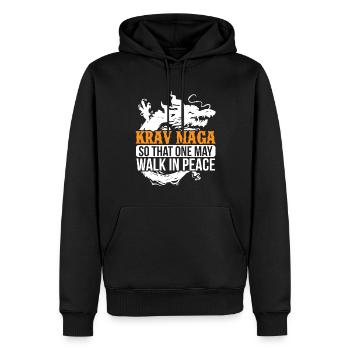 Krav Maga Vêtements Israélien Self - Sweat à capuche Premium bio Homme - noir - Devant - Nico (187cm)