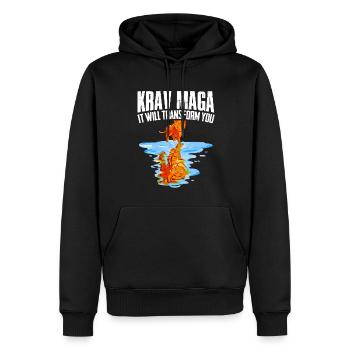 Krav Maga Apparel Israeli Self - Men’s Premium Organic Hoodie - black - Front - Nico (187cm)