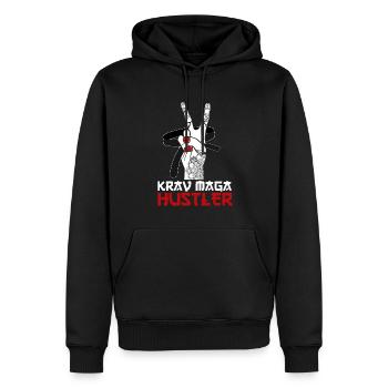 Krav Maga Apparel Israeli Self - Men’s Premium Organic Hoodie - black - Front - Nico (187cm)