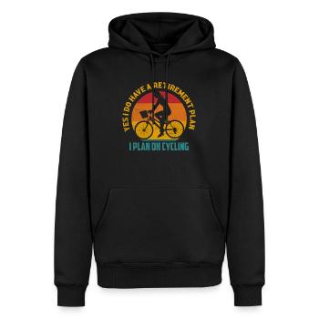 Yes I Do Have A Retirement Plan I Plan On Cycling - Männer Premium Bio Hoodie - Schwarz - Vorne - Nico (187cm)