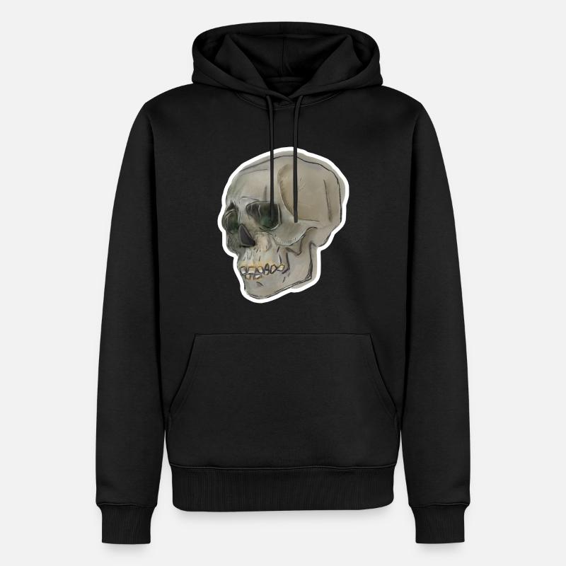 Skull - Männer Premium Bio Hoodie - Schwarz