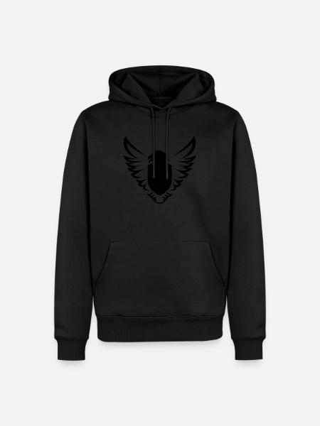 eagle-bird-shield-shield-shild-wing-01 - Men’s Premium Organic Hoodie - black