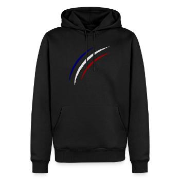 Griffes France - Sweat à capuche Premium bio Homme - noir - Devant - Nico (187cm)