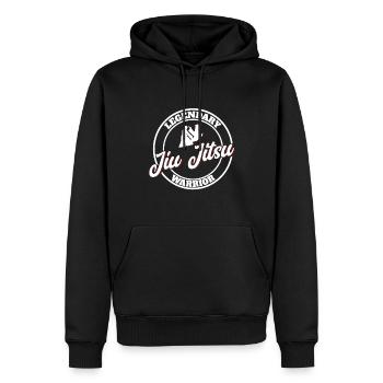 Brazilian Jiu Jitsu MMA Bjj Hugger - Männer Premium Bio Hoodie - Schwarz - Vorne - Nico (187cm)