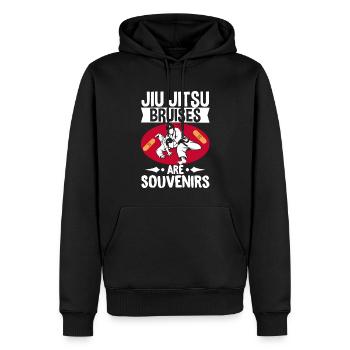 Brazilian Jiu Jitsu MMA Bjj Hugger - Männer Premium Bio Hoodie - Schwarz - Vorne - Nico (187cm)
