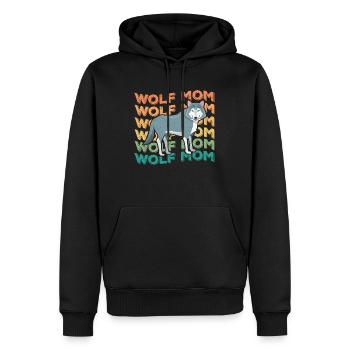 Wolf mom - Men’s Premium Organic Hoodie - black - Front - Nico (187cm)