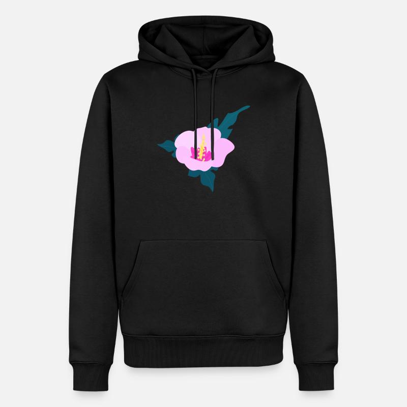 Fleur d’hibiscus 2 - Sweat à capuche Premium bio Homme - noir