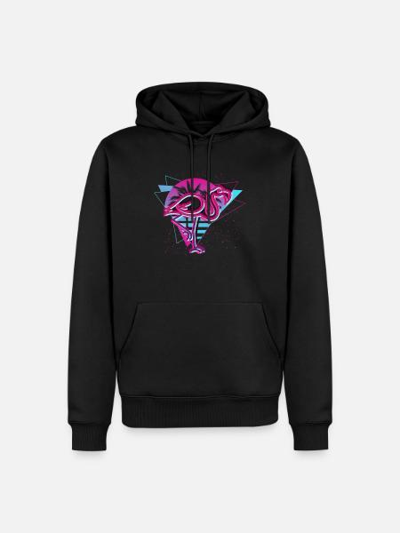 Abstract Flamingo T Shirt - Men’s Premium Organic Hoodie - black