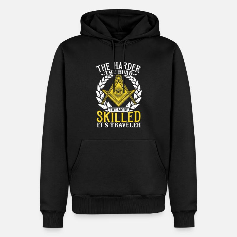 Masonic Freemasonry Fraternal - Männer Premium Bio Hoodie - Schwarz