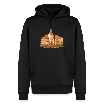 Thalheim Rathaus Erzgebirge Sachsen - Sweat à capuche Premium bio Homme - noir - Devant - Nico (187cm)