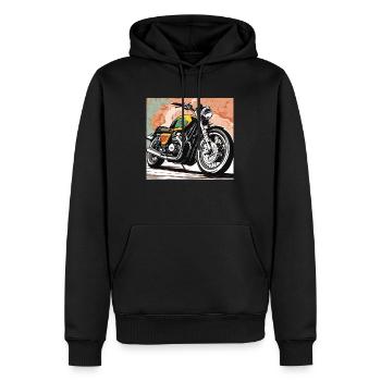 Classic Bike - Men’s Premium Organic Hoodie - black - Front - Nico (187cm)