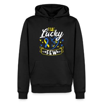 Down Syndrome Awareness Month - Männer Premium Bio Hoodie - Schwarz - Vorne - Nico (187cm)