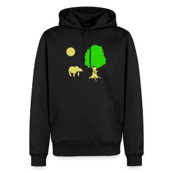 Arbre à ours - Sweat à capuche Premium bio Homme - noir - Devant - Nico (187cm)
