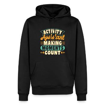 Awesome Activity Director - Männer Premium Bio Hoodie - Schwarz - Vorne - Nico (187cm)